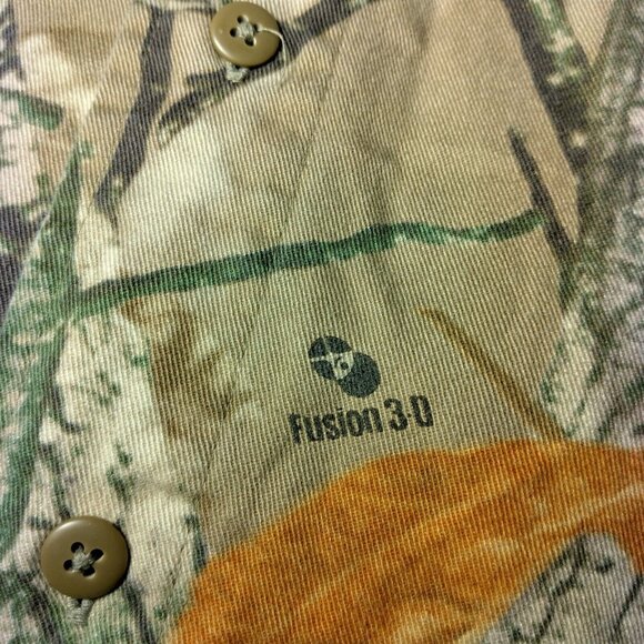 Outfitters Ridge Tree Camo Shirt Men XL Button Down Long Sleeve Twill Camouflage - Picture 14 of 16